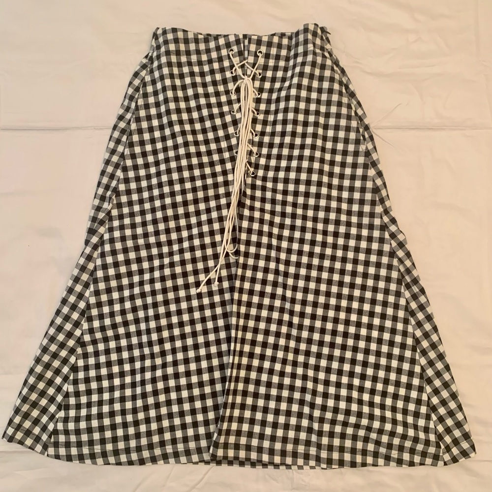 ANTHROPOLOGIE Eva Franco brand A-line Gingham skirt